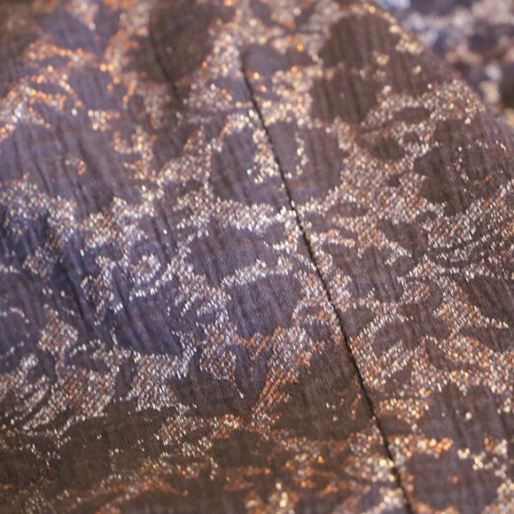 Dries Van Noten Brocade Floral Silk Blend Metallic Wrap/Tie Blazer Sz 8 - Picture 6 of 8